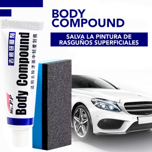 ¿Cansado de ver los rasguños y arañazos en la pintura de tu carro? ¡No te preocupes más! Tenemos la solución perfecta para ti.
Presentamos nuestro producto BODY COMPOUND especializado en eliminar rasguños y arañazos de la pintura de tu carro. 
